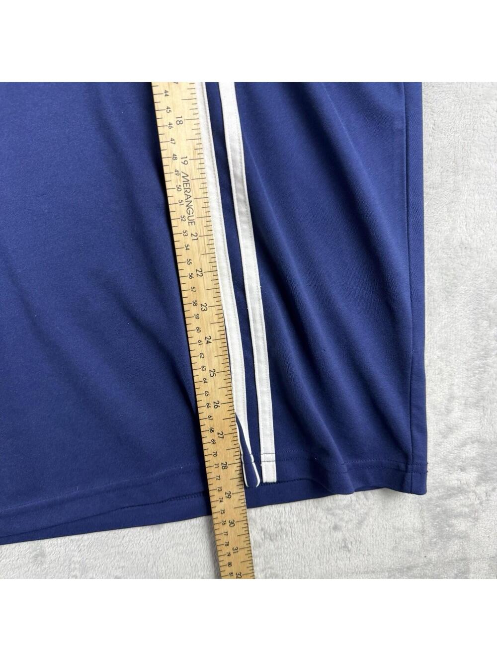 VTG Adidas Team France Soccer Polo Shirt XL Made In Canada Blue Crest 3 Stripe - Picture 4 of 7